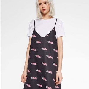 Zara fun gum pattern slip dress